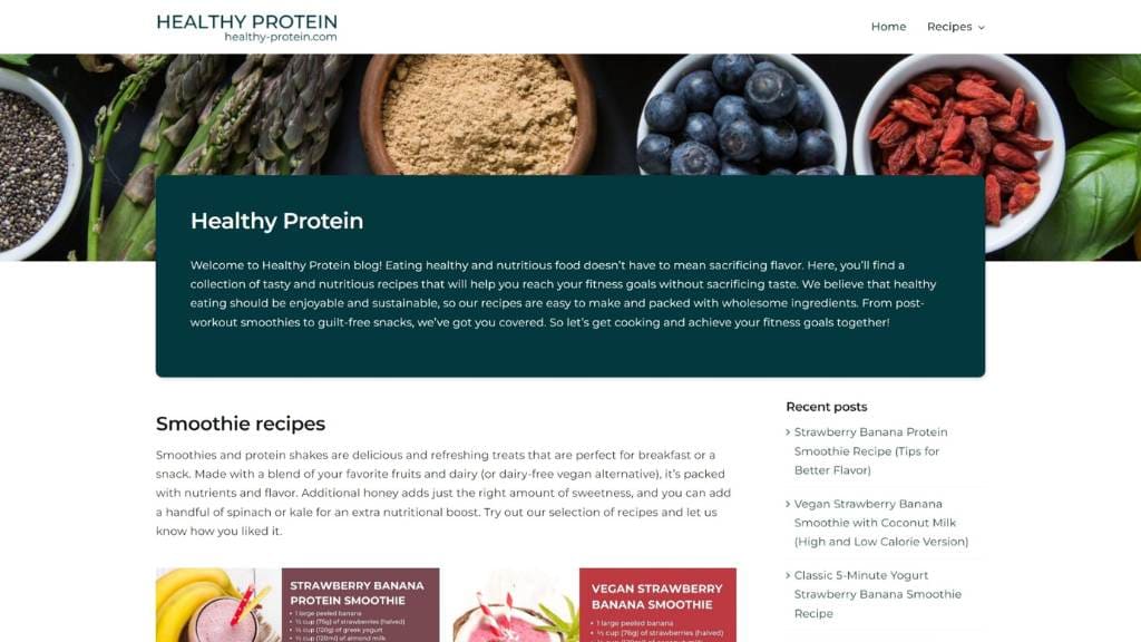 healthy-protein.com webpage
